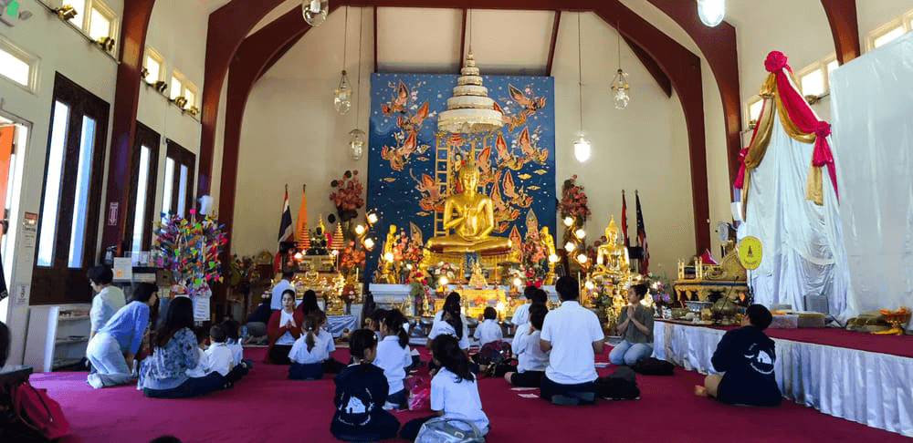 Buddhist study school classroom at Wat Thai