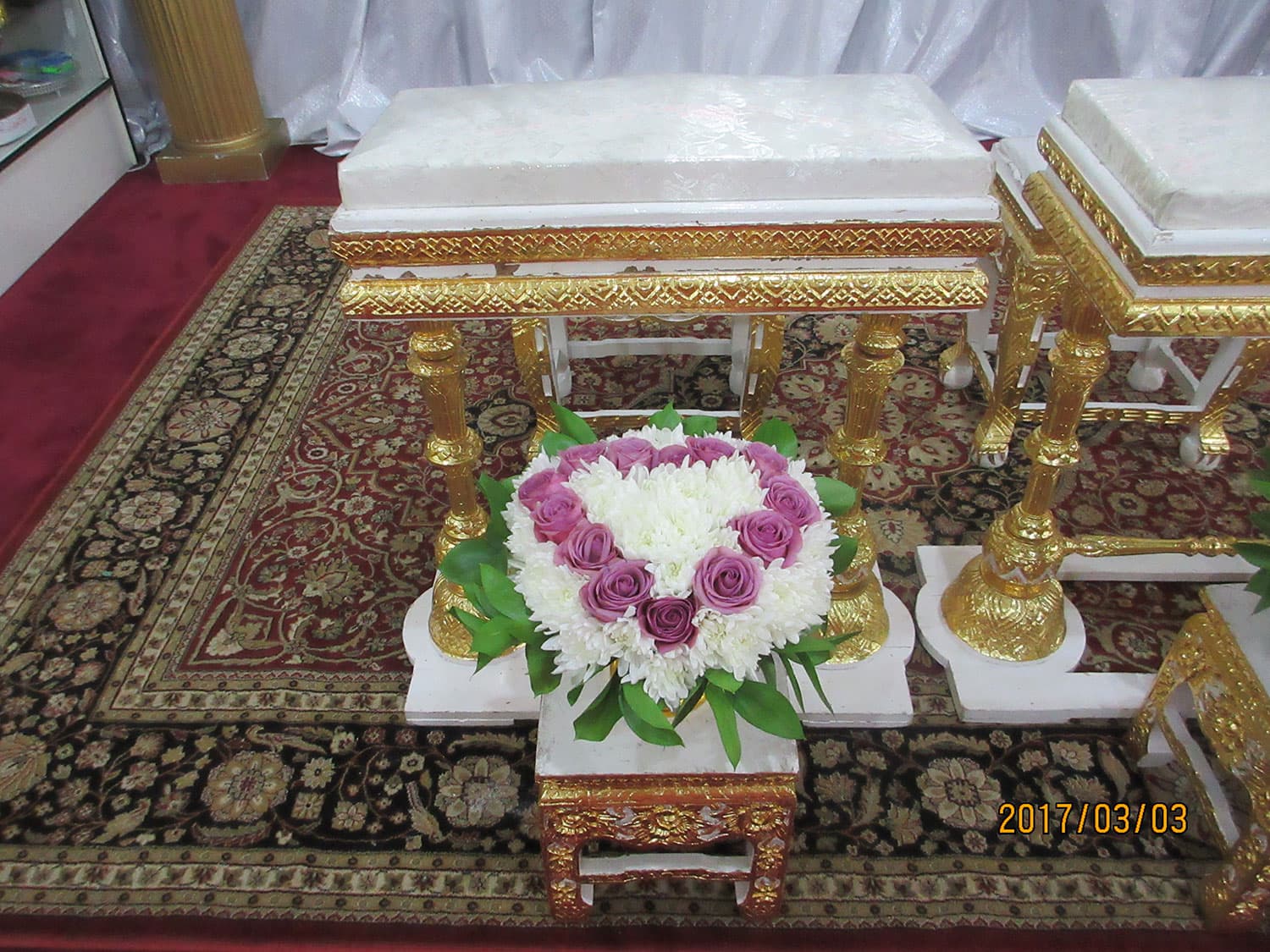 Ceremonial offering to monks